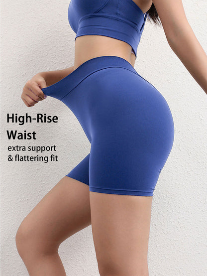 High-Waisted Butt-Lifting Yoga Shorts – Tummy Control, Scrunch Design, and Compression Fit for Workouts & Everyday Wear