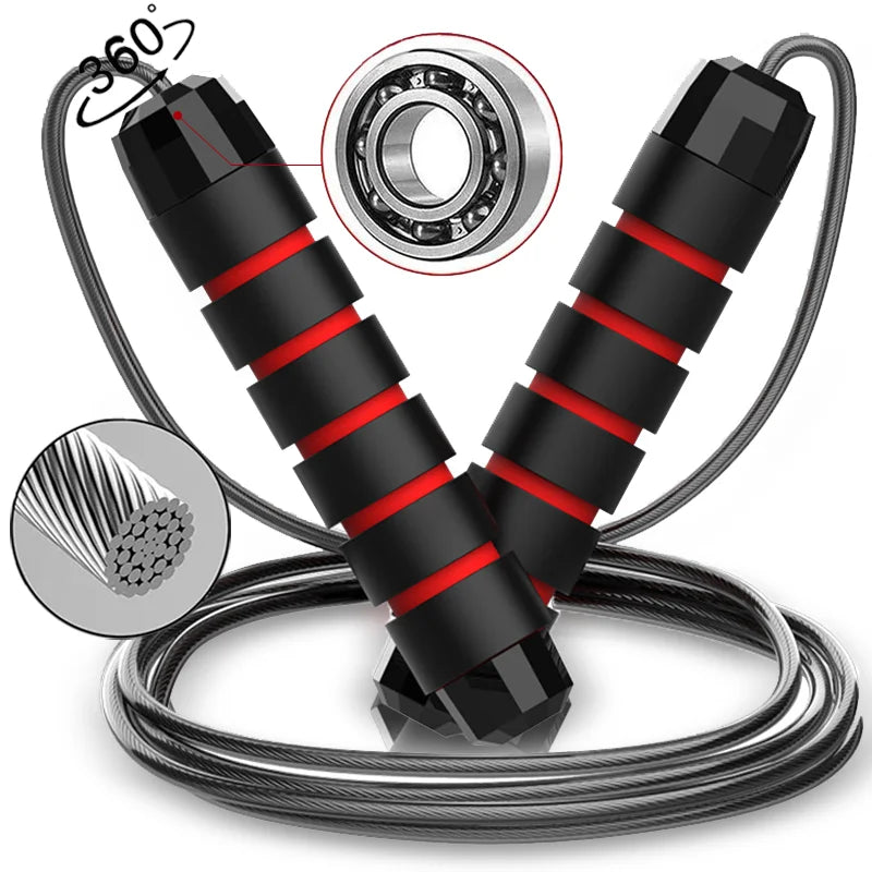 Adjustable Speed Jump Rope – PVC Coated Steel Wire for Fitness & Cardio