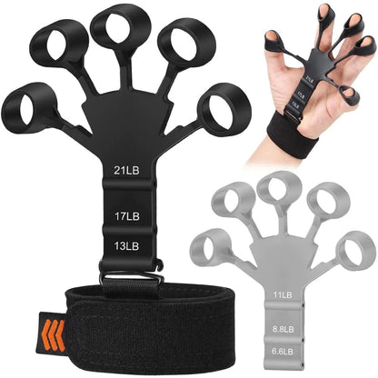 6-Level Adjustable Finger Grip Strengthener for Hand & Forearm Training