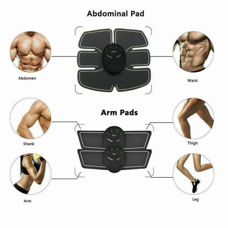 EMS Muscle Stimulator – Abdominal, Arm, Waist & Leg Trainer with Adjustable Modes